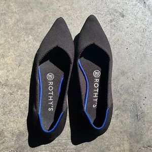 Rothy’s black pointed toe 6.5